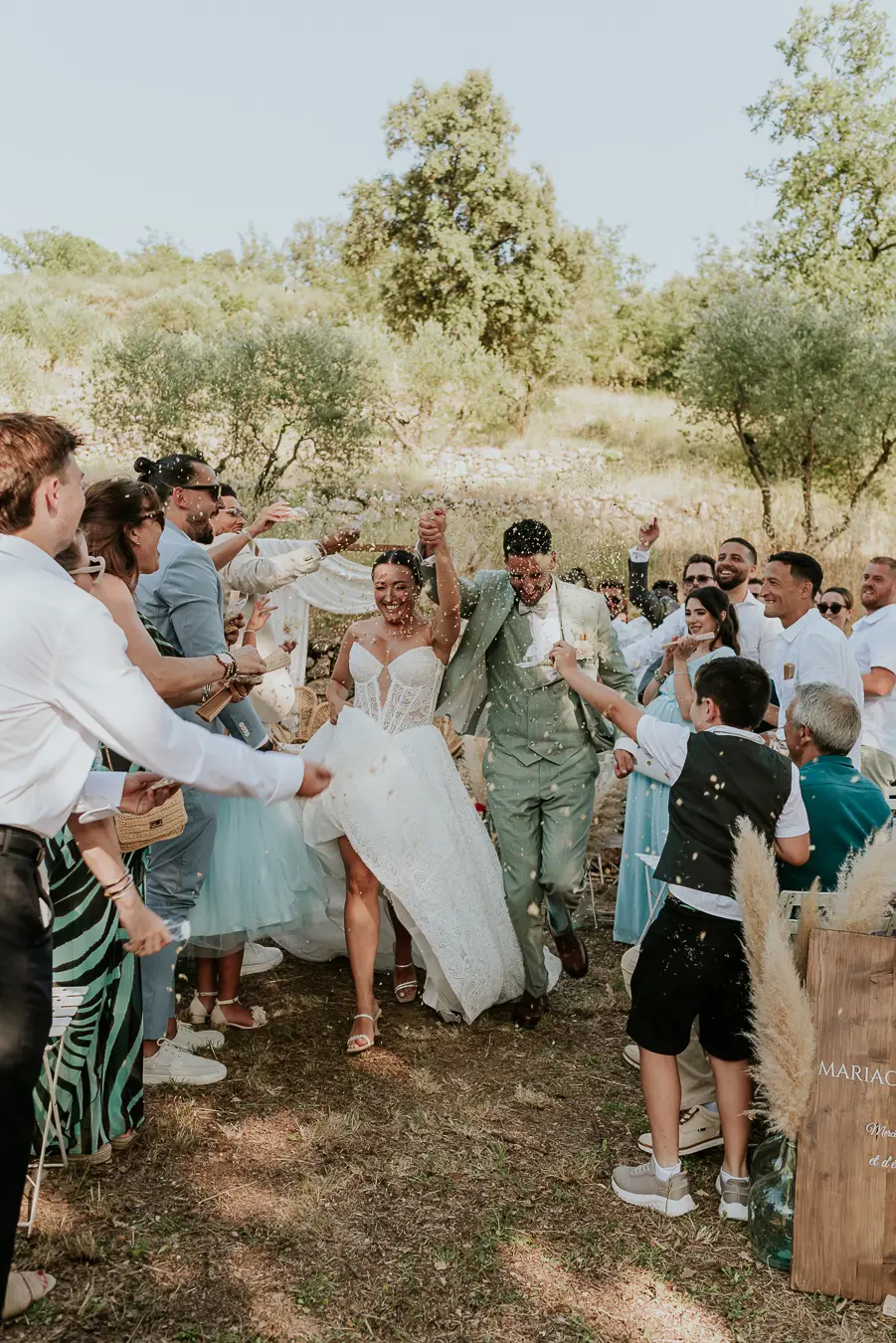 photo de groupe lors d'un mariage